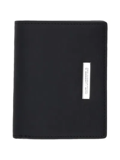 Karl Lagerfeld Logo-print Wallet In Black