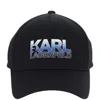 KARL LAGERFELD KARL LAGERFELD LOGO PRINTED BASEBALL CAP