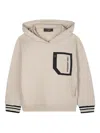 Karl Lagerfeld Logo-printed Pocket Hoodie In Gray