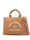 Karl Lagerfeld Logo-printed Tote Bag In Brown