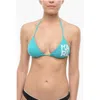 Karl Lagerfeld Logo Printed Triangle Bikini Top