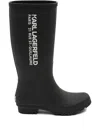 Karl Lagerfeld Logo Rain Boots In Black