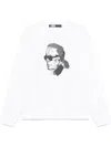 Karl Lagerfeld Logo-raised Sweatshirt In White