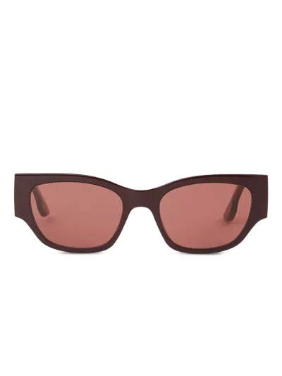 Karl Lagerfeld Logo Rectangular Sunglasses In Brown