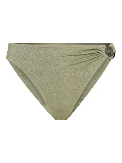 Karl Lagerfeld Logo-ring Bikini Brief In Grün