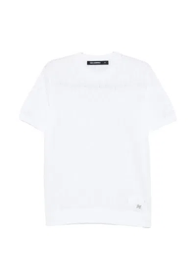 Karl Lagerfeld Logo Short-sleeve T-shirt In White