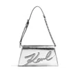 Karl Lagerfeld Logo Shoulder Bag In White