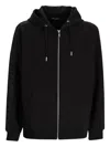 Karl Lagerfeld Logo-sleeve Zip-up Hoodie In Black