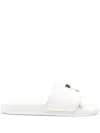 Karl Lagerfeld Logo Slides In White