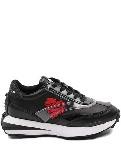 Karl Lagerfeld Logo Sneakers In Black