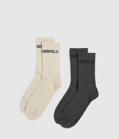 KARL LAGERFELD LOGO SOCKS – 2 PACK