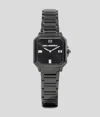 Karl Lagerfeld Logo Square Watch In Black