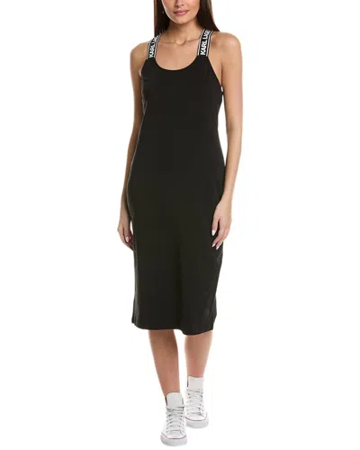 Karl Lagerfeld Logo Strap Tank Dress In Black