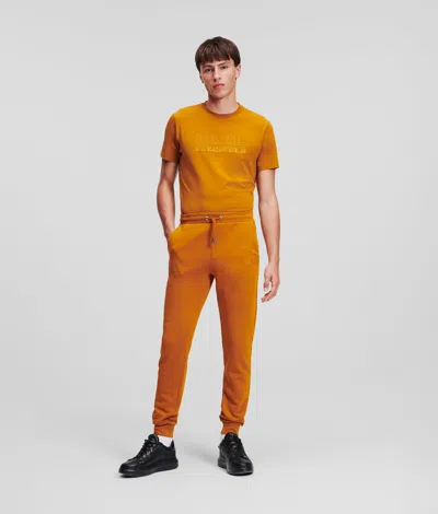 Karl Lagerfeld Logo Sweat Pants In Brown