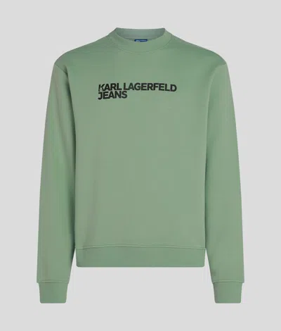 Karl Lagerfeld Logo Sweatshirt In Green