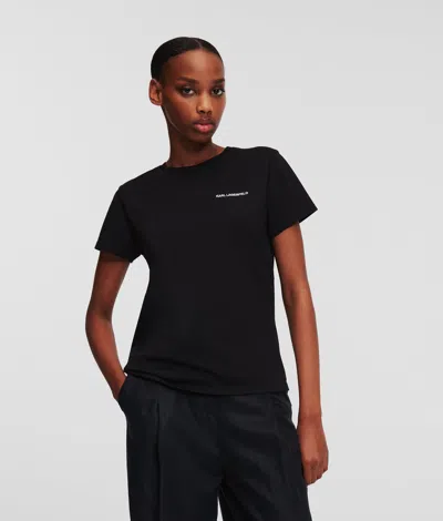 Karl Lagerfeld Logo T-shirt In Black