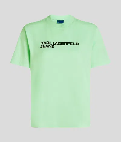 Karl Lagerfeld Logo T-shirt In Green