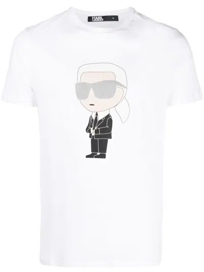Karl Lagerfeld Logo T-shirt In White