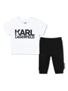 Karl Lagerfeld Logo T-shirt And Leggings Set In White