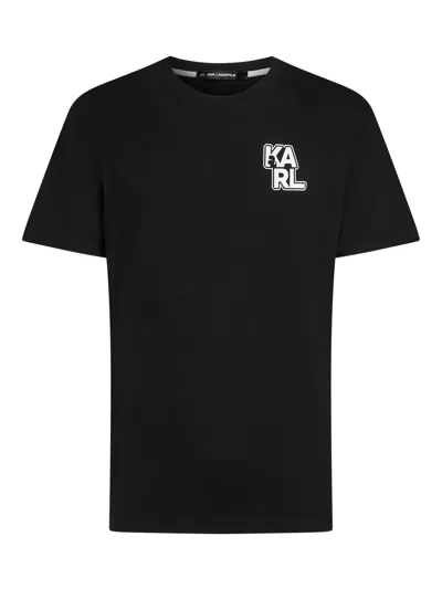 Karl Lagerfeld Logo T-shirt In Black