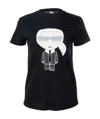 Karl Lagerfeld Graphic-print Short-sleeve T-shirt In Black