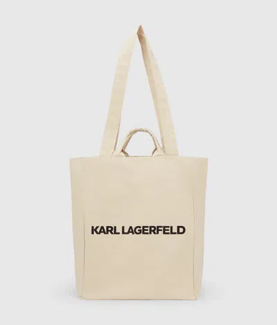 Karl Lagerfeld Logo Tall Tote Bag In White