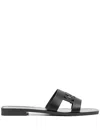 Karl Lagerfeld Sandalen Mit Logo-streifen In Black