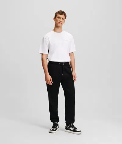 Karl Lagerfeld Logo Tape Sweatpants In Black