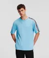 Karl Lagerfeld T-shirt Aus Bio-baumwolle In Blue
