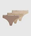 Karl Lagerfeld Logo Thong – 3 Pack In Multi