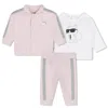 Karl Lagerfeld Logo Three-piece Tracksuit In Pink
