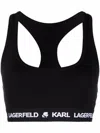 Karl Lagerfeld Logo Bra With Bottom In 黑色
