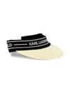 Karl Lagerfeld Logo Visor Cap In Black