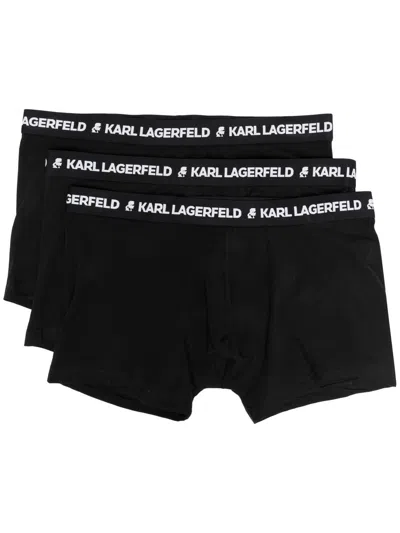 Karl Lagerfeld Logo-waistband Boxer Short Set In 999
