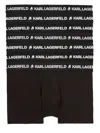 Karl Lagerfeld Logo-waistband Boxers (pack Of Seven) In 999