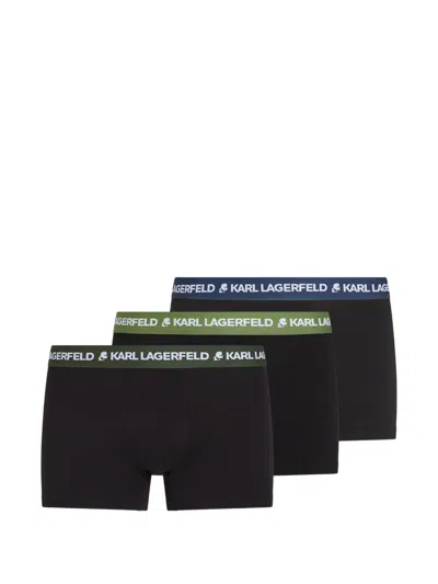 Karl Lagerfeld Logo-waistband Boxers (set Of Three) In Multi