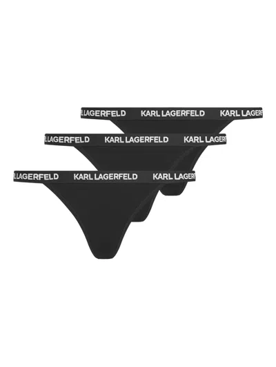 Karl Lagerfeld Logo-waistband Briefs (pack Of Three) In Multi