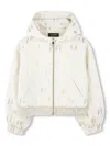 Karl Lagerfeld Logo-waistband Hoodie In Neutrals