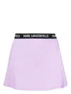 KARL LAGERFELD LOGO-WAISTBAND PAREO SKIRT