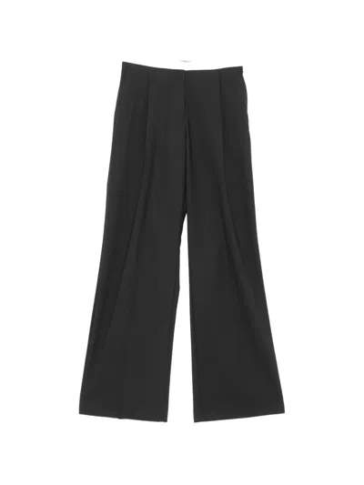 Karl Lagerfeld Logo-waistband Trousers In Black