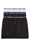 Karl Lagerfeld 3-pack Cotton Boxer Shorts In Black