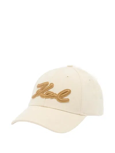 Karl Lagerfeld Logo-detail Baseball Cap In Brown