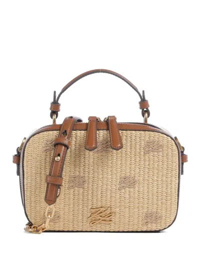 Karl Lagerfeld Logo-detail Cross Body Bag In Brown