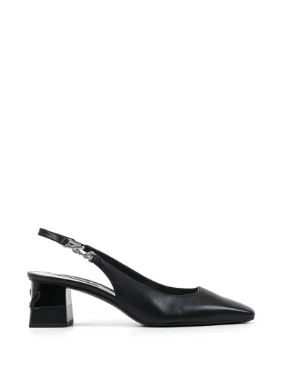 Karl Lagerfeld Logo-detail Slingback Pumps In Black