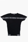 Karl Lagerfeld Logoed Bands Solid Color Dress