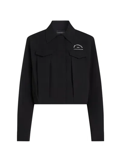 Karl Lagerfeld Logo-embellishment Jacket In Black