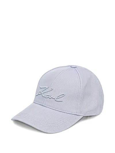 Karl Lagerfeld Logo-embroidered Baseball Cap In Blue