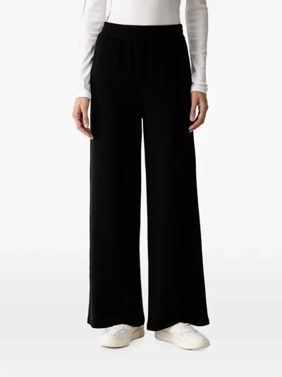 Karl Lagerfeld Logo-embroidered Side-stripe Trousers In Black
