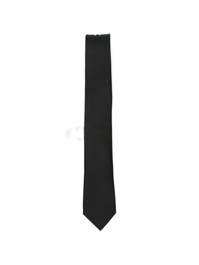 Karl Lagerfeld Logo-embroidered Tie In Black