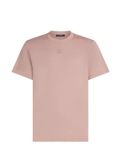 Karl Lagerfeld Monogram Modal Blend T-shirt In Pink
